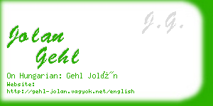 jolan gehl business card